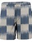 voordelige Shorts voor heren-Voor heren Korte broek Zomer korte broeken Casual korte broek Zak Trekkoord Elastische taille Ruitjes Kleurenblok Streep Ademend Zacht Korte Casual Dagelijks Feestdagen Modieus Streetwear blauw