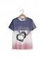 billiga T-shirts för damer-Dam T-shirt USA Landsflagga Mönster Dagligen Helgen Mode Kortärmad Rund hals Rodnande Rosa Sommar