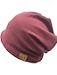 ieftine Pălării Bărbați-Unisex Pălărie Beanie Beanie tricot Negru Roșu-aprins Bumbac Călătorie În aer liber Vacanță Simplu Rezistent la Vânt Cald