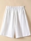 preiswerte Bermudashorts-Damen Shorts Kurze Hosen Casual Kurz Glatt Seitentaschen Atmungsaktivität Komfortabel Unelastisch Wochenende Schwarz Weiß Khaki Sommer Regular Fit