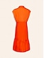 זול שמלה קז&#039;ואל-שמלת סקייטר עם מותניים של אימפריה כותנה