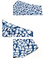 halpa Midihameet-Naisten Hame A-linja Midi Hameet Painettu Kukka Rento / arki Viikonloppu Kesä Polyesteri Muoti Vapaa-aika Sininen
