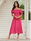 olcso sima ruhák-Női hétköznapi ruha Mini ruha Fodrozott Fodor szegély Alkalmi Terített nyak Rövid ujjú Arcpír rózsaszín Szín