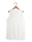 cheap Tank Tops &amp; Camis-Women&#039;s Tank Top Textured Cut Out Ring Vacation Basic Short Sleeve Strap White Summer
