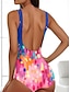 cheap One-piece swimsuits-Women&#039;s Swimwear One Piece Swimsuit Ombre Geometric Vacation Beach Wear Bathing Suits