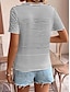 preiswerte T-Shirts für Damen-Damen T Shirt 3D cat Tier Bedruckt Täglich Wochenende Modisch Kurzarm Rundhalsausschnitt Schwarz Sommer