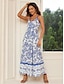 cheap Print Dresses-Women&#039;s Graphic Print Strap Long Dress Maxi Dress Sleeveless Summer