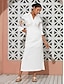 cheap Casual Dress-Cotton Embroidered National Totem Midi Dress