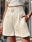 voordelige Shorts voor dames-Dames Korte broek Zijzakken Effen Korte Beige Zomer