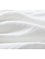 رخيصةأون فساتين تصميم من القطن والكتان-نسائي فستان أبيض شيرت دريس فستان من القطن والكتان فستان ميدي كشكش أزرار أساسي كاجوال مناسب للبس اليومي مرتفعة 3/4 الكم الصيف الربيع أسود أبيض سهل