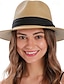 economico Cappelli di paglia-Per donna Cappello Cappello di paglia Cappello da sole Portatile Antivento Traspirante Strada Giornaliero Fine settimana Splice Colore puro