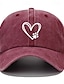 Χαμηλού Κόστους Καπέλο του Μπέιζμπολ-Γυναικεία Καπέλο Καπέλο ηλίου Φορητό Αντιηλιακή Προστασία Αναπνέει Δρόμος Καθημερινά Σαββατοκύριακο Στάμπα Καρδιά