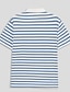 cheap Classic Polo-Men&#039;s Shirt Striped Horizontal Stripes Casual Cable Knit Polo Short Sleeve Outdoor Causal Casual Summer Print Turndown Black Blue Micro-elastic 48% cotton, 48% polyester, 4% spandex