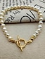 preiswerte Accessoires für Damen-Damen Ketten- &amp; Glieder-Armbänder Gold Messing Perlen Elegant Modisch