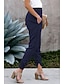 abordables Pantalon droit-Femme Pantalon Pantalon jogging Mode Cheville Plein Poches latérales Respirabilité Confortable Micro-élastique Casual Quotidien Noir Rose Claire bleu marine Vert Printemps été Standard