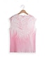 billige T-skjorter til kvinner-Dame T skjorte Blad Trykt mønster Feriereise Tropisk Hawaiisk Kortermet V-hals Hvit Sommer