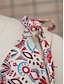 abordables Robes à motifs-Femme Robe casual Robe à enfiler Floral marinière Imprimer Bretelles Fines Mini robe Décontractées Bohème du quotidien Rendez-vous Sans Manches Eté