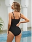 cheap One-piece swimsuits-Women&#039;s Normal Swimwear One Piece Swimsuit Quick Dry Tummy Control Solid Color Beach Wear Summer Bathing Suits
