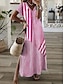 Χαμηλού Κόστους Print Φορέματα-Γυναικεία Καθημερινό φόρεμα Ταινία Κουρελού Στάμπα Λαιμόκοψη V Μίντι φόρεμα Κομψό Στυλάτο Ημερομηνία Διακοπές Καλοκαίρι Φθινόπωρο