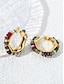 cheap Accessories For Women-Women&#039;s Hoop Earrings Natural stone earrings Brass Gemstone Sterling Silver Bohemia