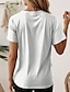 preiswerte T-Shirts für Damen-Damen T Shirt Tier Katze Hund Täglich Stilvoll Kurzarm Rundhalsausschnitt Weiß Sommer