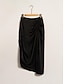 Недорогие женская юбка-атласная юбка миди натурального цвета на кулиске