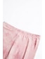 billige Todelte sett til kvinner-Dame T skjorte Shortssett Blomstret Trykt mønster Fritid / hverdag Mote Kortermet V-hals Rosa Sommer