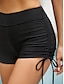 cheap Beach Bottoms-Women&#039;s Swimwear Bikini Bottom Shorts Swimsuit Drawstring Quick Dry Solid Color Plain Basic Bathing Suits