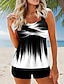 cheap Tankinis-Women&#039;s Swimwear Tankini Swimsuit Ombre Vacation Beach Wear Bathing Suits