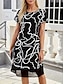 cheap Print Dresses-Women&#039;s Floral Lace Crew Neck Lace Sleeve Midi Dress Short Sleeve Summer