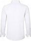 levne Košile-Pánské Šaty Košile Běžný Dlouhý rukáv Klopa Pevná barva Směs bavlny Bílá 2023