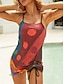 abordables Tankinis-Mujer Normal Bañadores Tankini 2 piezas Bermudas Traje de baño Frunce 2 Piezas Estampado Graphic Ropa de playa Verano Trajes de baño