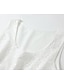 Недорогие простые платья-Жен. Белое платье Мини-платье Кружева Оборки Отпуск На каждый день Вырез под горло Без рукавов Белый Цвет