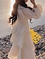 abordables Robes de Soirée-Robe Formel Trapèze Robes d&#039;invité de mariage Elégant Longueur Cheville Col Haut manche longue Mousseline de soie Avec Ruché