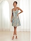 billige Kjoler med tryk-Dame Paisley Trykt mønster Med stropper Mini kjole Stilfuld Boheme Ferierejse Uden ærmer Sommer
