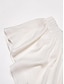 halpa rento mekko-Naisten Leveähelmainen mekko Löysä mekko Valkoinen Raglansleev Yksivärinen / yksivärinen Syksy Kevät kesä Olkaimeton Rento arki Loma XS S M