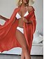 preiswerte Blusenkleider-Damen Weißes Kleid blusenkleid Minikleid Urlaub Strand Baumwolle Basic Modern Hemdkragen Taste Langarm Sommer Frühling Lockere Passform Glatt