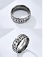 cheap Men&#039;s Jewelry-Men&#039;s Ring Ancient silver Steel Black Stainless Steel Titanium Steel Vintage Nordic