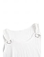 cheap Tank Tops &amp; Camis-Women&#039;s Tank Top Textured Cut Out Ring Vacation Basic Short Sleeve Strap White Summer