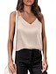 cheap Tank Tops &amp; Camis-Women&#039;s Tank Top Plain Daily Vacation Casual Sleeveless V Neck White Summer