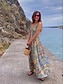 voordelige Jurken met print-Dames Paisley Afdrukken V-hals Maxi-jurk Boho Afspraakje Vakantie Mouwloos Zomer
