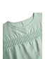 billige T-skjorter til kvinner-Dame T-skjorte med blonder عادي Daglig Feriereise Blonde Svart Kortermet Mote Crew-hals Sommer
