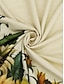ieftine Tricouri Damă-Pentru femei Tricou Floarea Soarelui Imprimeu Vacanță Sfârșit de săptămână Modă Manșon scurt În V Bej Vară
