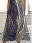 abordables Vestidos Boho-Vestido Maxi de Mujer Vestido de Tirantes Estampado Floral Ombre con Bolsillo Cuello Redondo Midi Vestido Diariamente Vacaciones Sin Mangas Verano Primavera