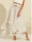 cheap Women&#039;s Skirt-Women&#039;s Pleated Maxi Skirt Asymmetrical Handkerchief Hem Belted High-Waist Flowy Elegant Casual Work Spring Summer