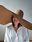 ieftine Pălării din Paie-Pentru femei Pălărie Paie Căciulă Palarie de soare Portabil Protecție Solară Respirabil Stradă Zilnic Sfârșit de săptămână Culoare pură Culoare pură