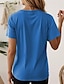 Χαμηλού Κόστους Γυναικεία T-Shirts-Γυναικεία Μπλουζάκι 100% Βαμβάκι RETIRED Γάτα Γράμμα Καθημερινά Αστείος Κοντομάνικο Στρογγυλή Ψηλή Λαιμόκοψη Θαλασσί Καλοκαίρι