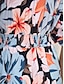 abordables Vestidos estampados-Mujer Floral Separado Escote en Pico Vestido Midi Fiesta Sin Mangas Verano