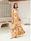 Χαμηλού Κόστους print casual φόρεμα-μάξι φόρεμα με φλοράλ στάμπα σιφόν