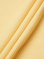 baratos Polo Clássico Masculino-Homens Camisas Polo Waffle Camisas Polo Casual Feriado Lapela gola pólo com nervuras Manga Curta Moda Básico Tecido Botões Macia Verão Primavera Normal Amarelo Claro Branco Vermelho Verde cáqui